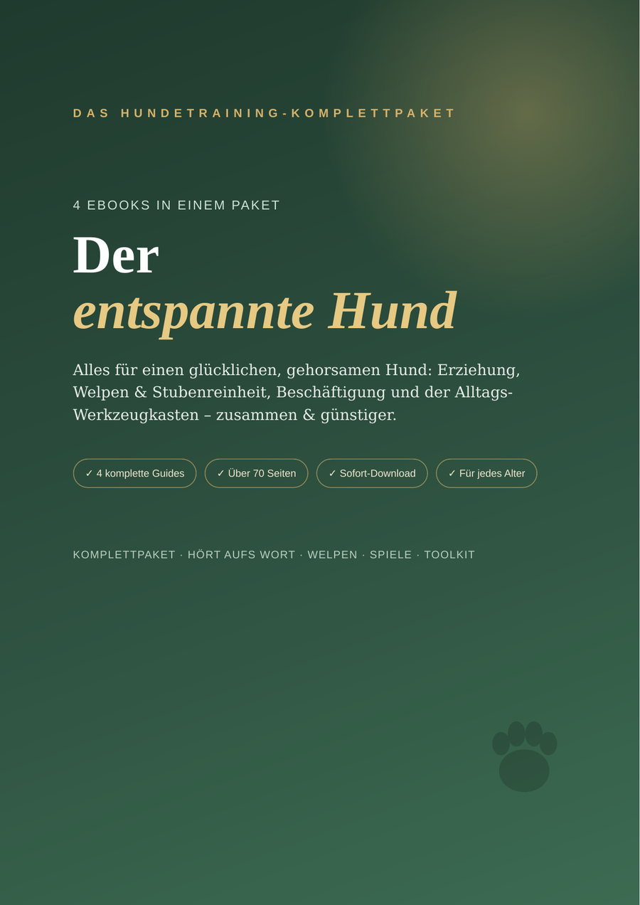 Das entspannte-Hund Komplettpaket – Alle 4 Hundetraining-eBooks | Bundle